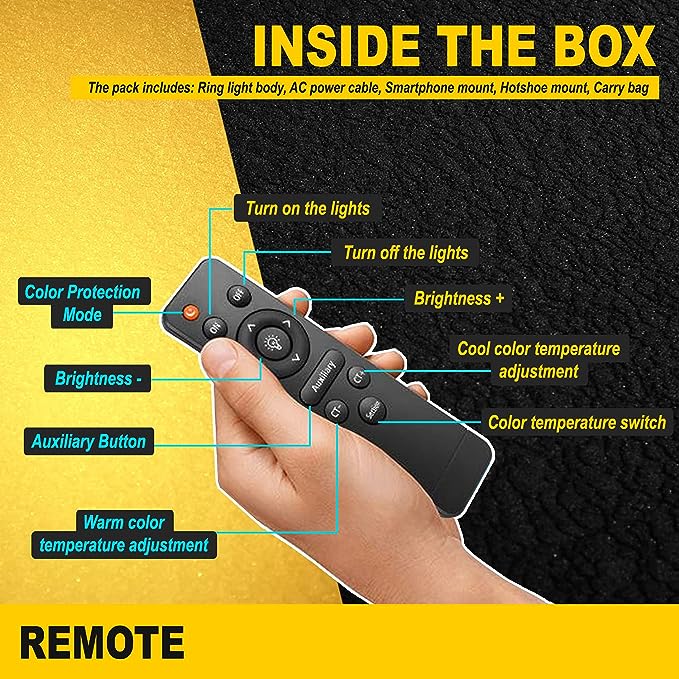 Tygot Professional 46 CM (18 inch) Big LED Ring Light with 2 Color Modes Dimmable Lighting